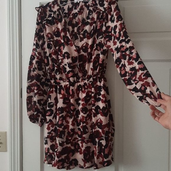Parker Dresses & Skirts - 𝅺Nwot Parker Sz S Ruffle multi animal/camo print LS dress